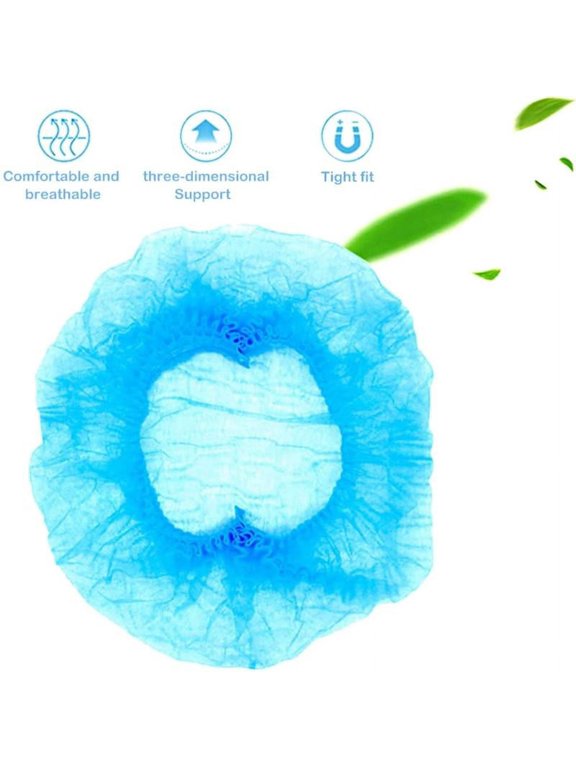 50 pcs Disposable Non-woven Bouffant Caps- Hair Cover Hat with Elastic Stretch Band for Cooking shower Salon Spa Altsales