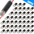 thumbnail image 1 of 50 pcs Double-Wire Plug-in Connector, Cable Clamp with Locking Buckle, AWG 18-22, 1 of 8