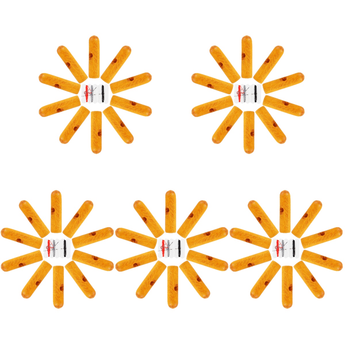 50 pcs Folding Umbrella Tails Beads Rain Umbrella Bone Covers Wood