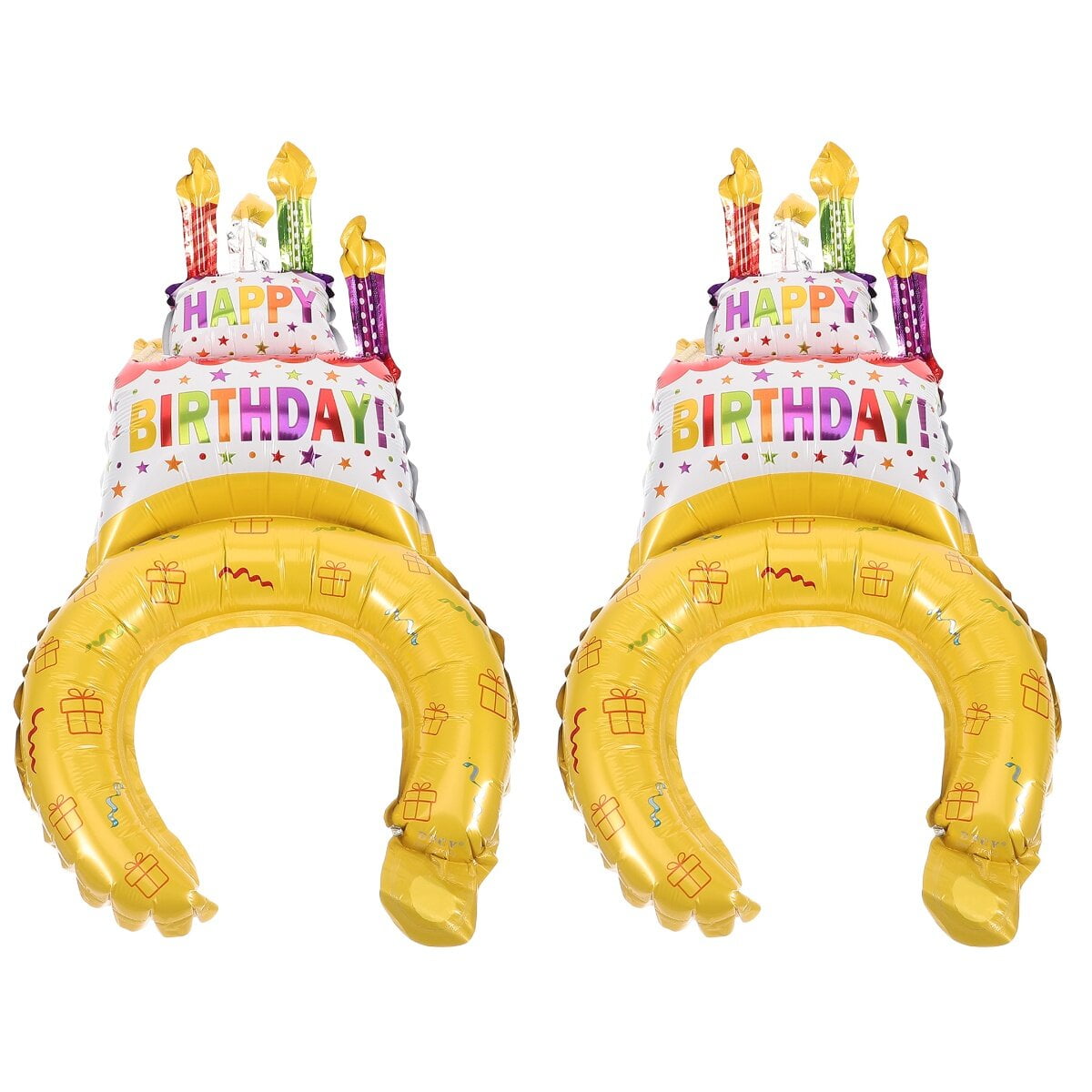 50 pcs Inflatable Balloon Hairband Happy Birthday Balloon Headband ...