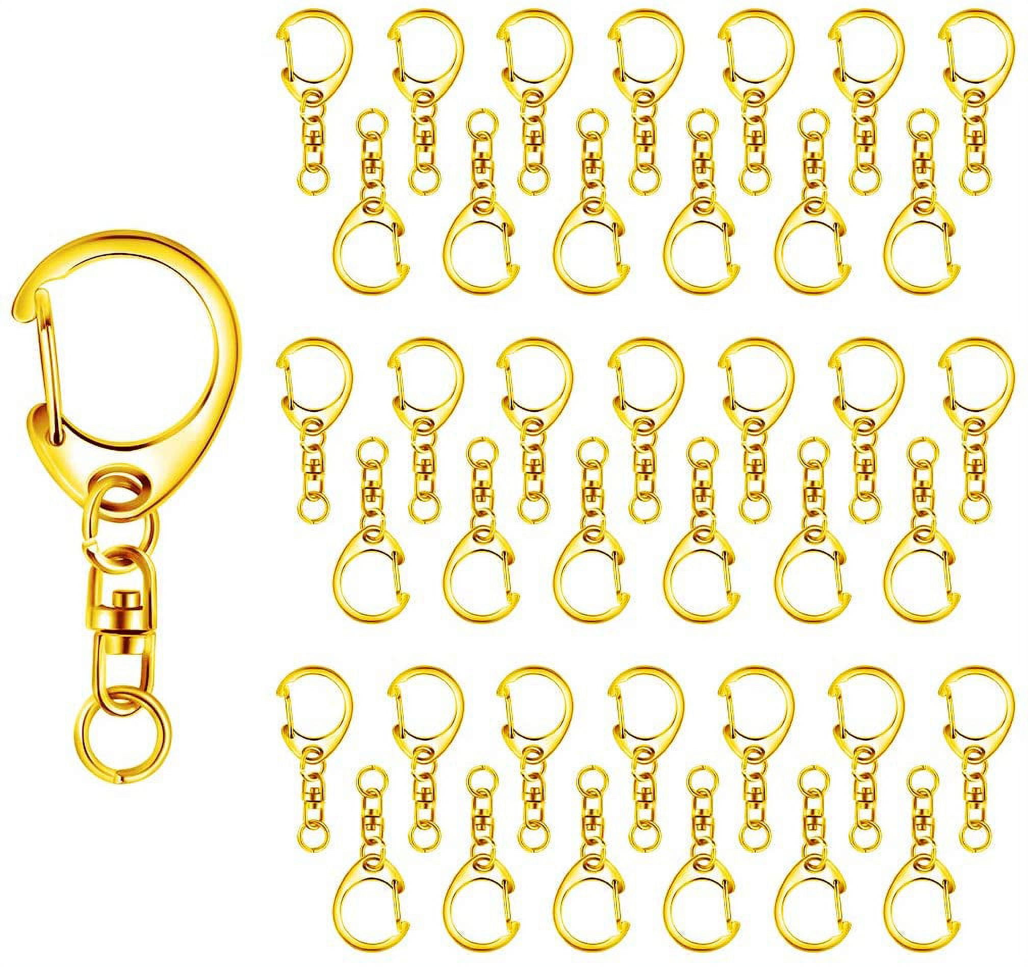 YOUYIDUN-50 Pcs Keychain Clips,Swivel Clasps Lanyard Snap Hooks,Keychain  Hook, Key Chain Rings,Lobster Claw Clasps,D Ring Keychain Clasps,Key Chain