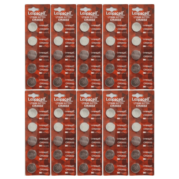 50 pcs MBS CR2032 Bulk 3v Lithium Battery Compatible with CR2032 DL2032 ECR2032 And all Equivalents