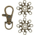 thumbnail image 1 of 50 pcs Metal Lobster Claw Clasps Swivel Lanyards Trigger Snap Hooks Strap 35x13mm for Macrame Keychain Key Rings DIY Bags and Jewelry Findings Antique Bronze DIY, 1 of 6