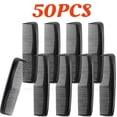 thumbnail image 1 of 50 pcs Pocket Combs for Men 5 Inch Cutting with Wide and Fine Teeth Plastic Professional Barber Haircut Small Anti Static Combs for Women Grooming Accessories for Beard(Black), 1 of 8