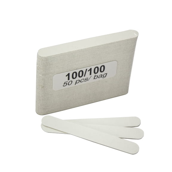 50 pcs Professional Mini Nail File (1 bag) Double Sided 100/100 Grit Size Fine Nail Files Perfect for Personal Use, Nail Salon and Pet Grooming