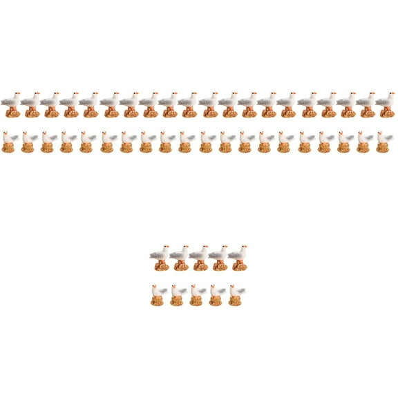 50 pcs Seagull Statue Decor Resin Nautical Bird Figurine Resin Crafts Garden Seagull Statue Decor