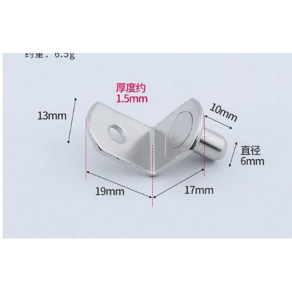 50 pcs Shelf Pegs Pin Metal L-shaped Clip Support Peg Shelf Bracket Peg for Kitchen