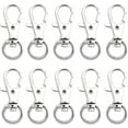 thumbnail image 1 of 50 pcs Swivel Clasps Lanyard Clips Snap Hook Metal Lobster Claw Clasp PLTN (Silver), 1 of 5