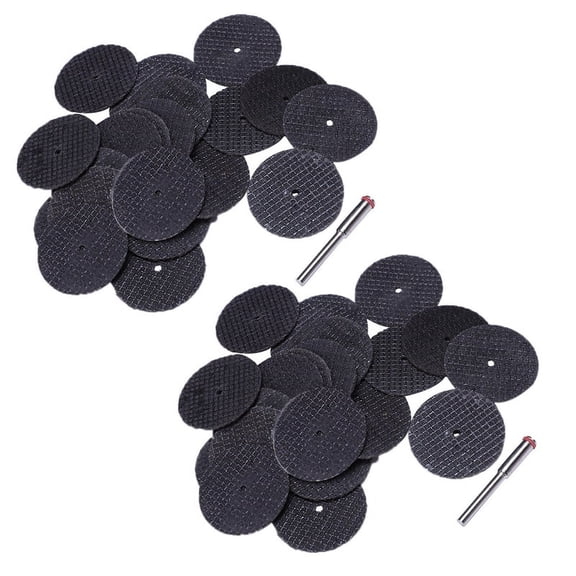 50 pcs blades cutting disc set 32mm with arbor For rotary tool,50 x Cutting Disc Set 2 x Dorn,Black