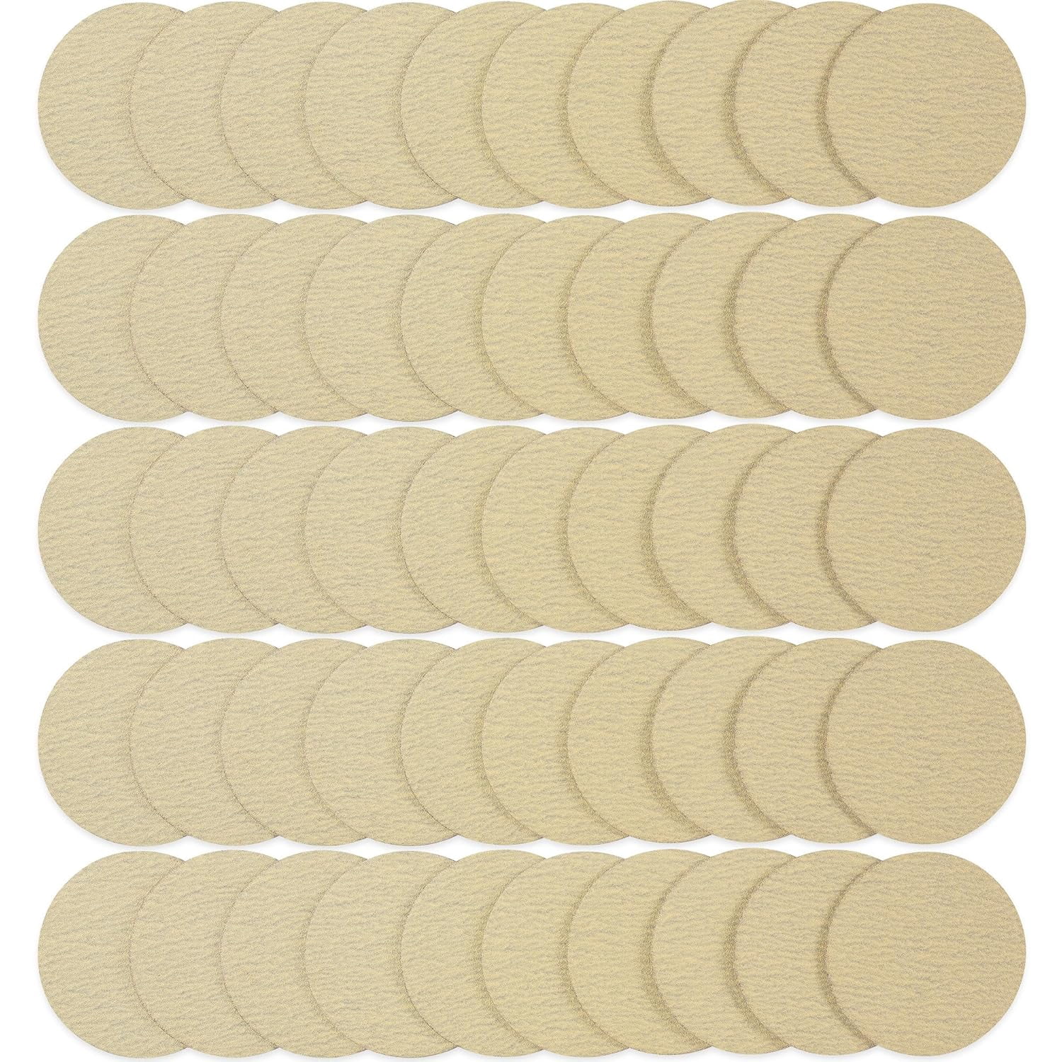 50 pieces of 3-inch hook-and-loop sandpaper, 150 grit sandpaper suitable for random orbital sanders, aluminum oxide sandpaper discs suitable for woodworking, automotive, metal