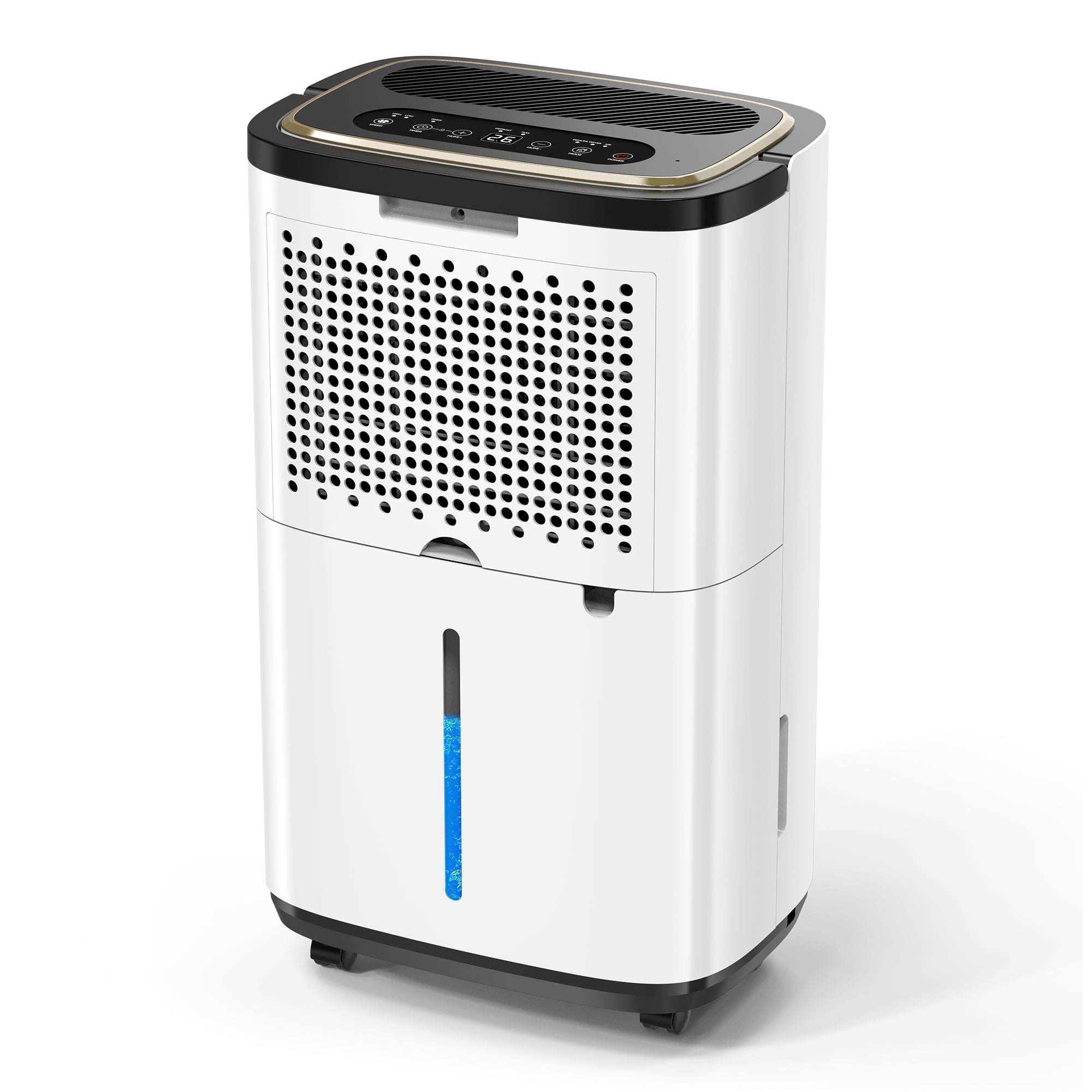 50 pt. 4500 sq. ft. Portable Dehumidifier in White, with Bucket, Drain Hose, Continuous Run, 24H Timer, Child Lock, 40dB