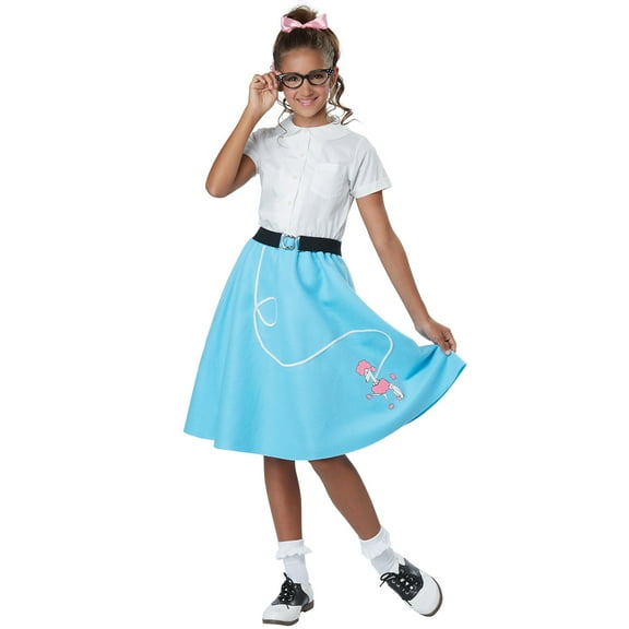 50's Blue Poodle Skirt Child Costume