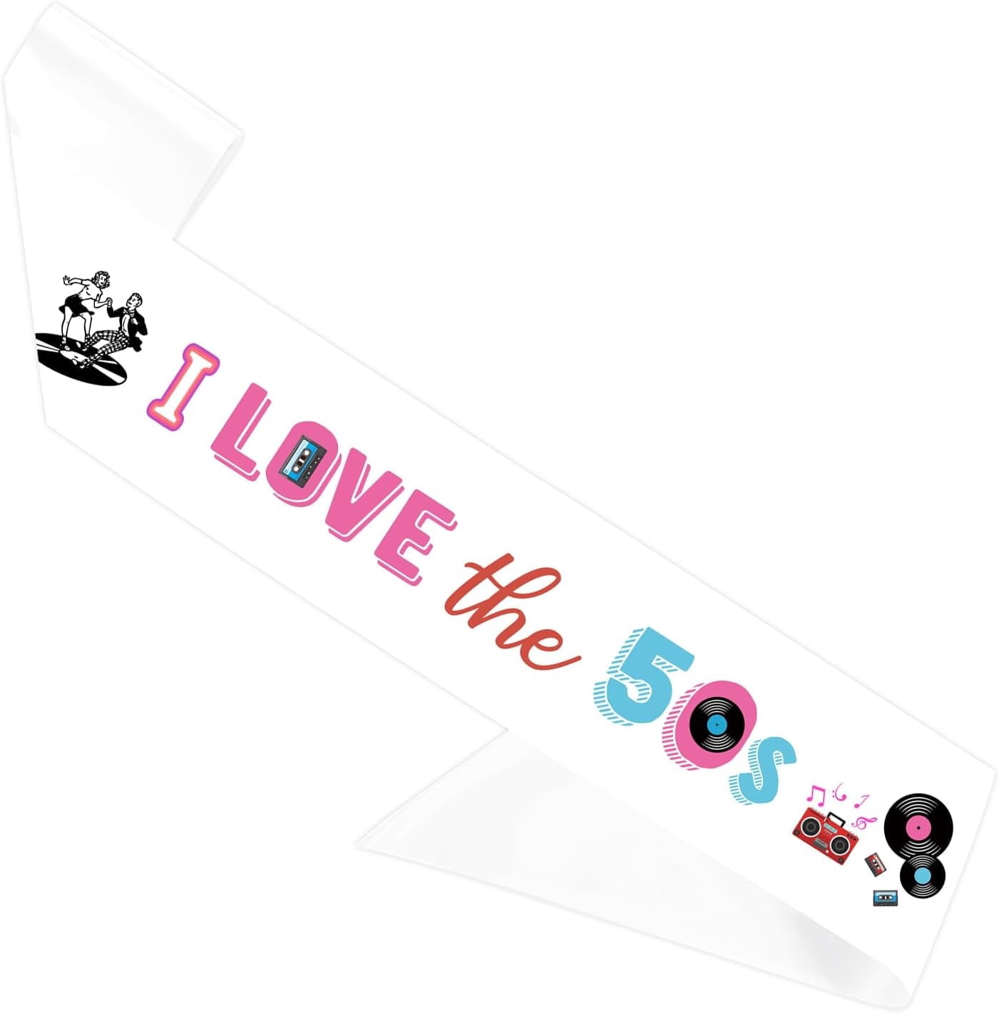 50 And Rocking 50's Party Decorations, 50pcs 50s Theme Party Favor Tags 1950's Rock ...