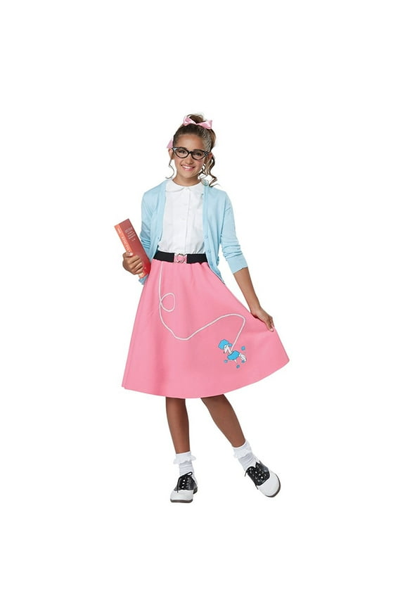 50's Pink Poodle Skirt Child Costume