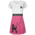 thumbnail image 1 of 50's Poodle Skirt Pink Costume All Over Juniors V-Neck Dress, 1 of 1