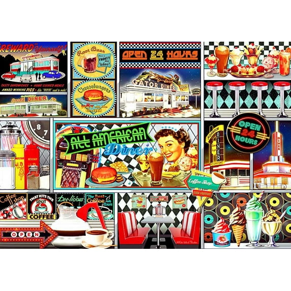 50's Retro Collage, a 300-piece Puzzle by Lafayette Puzzle Factory