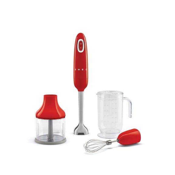 50's Retro Style Aesthetic Hand Blender with Beaker and Chopper