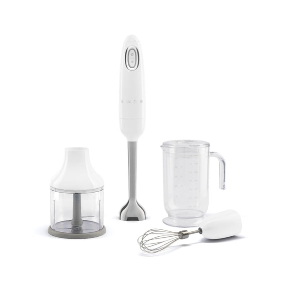 50's Retro Style Aesthetic Hand Blender with Beaker and Chopper