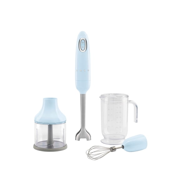 50's Retro Style Aesthetic Hand Blender with Beaker and Chopper