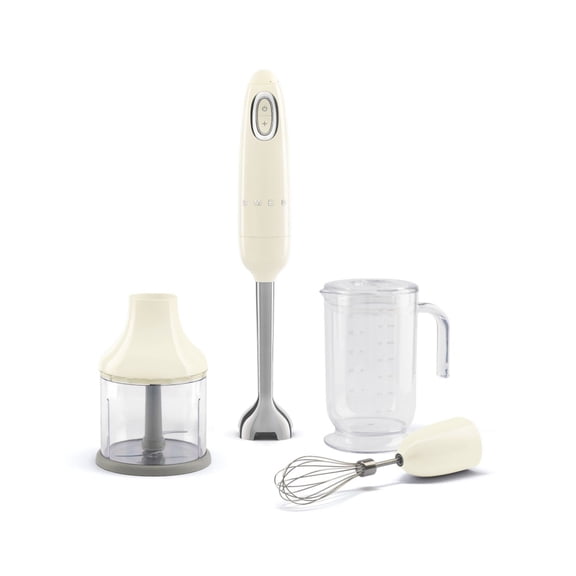 50's Retro Style Aesthetic Hand Blender with Beaker and Chopper