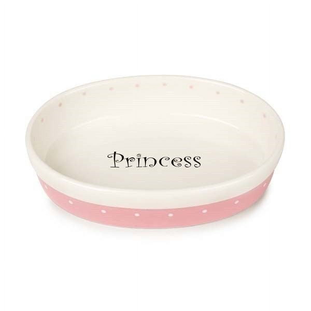 50 s Style Ceramic Polka Dot Dishes for Dogs Cats Prince Princess Food Bowls 6 Inch Pink Oval Cat Dish Walmart