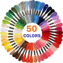 50 skeins Rainbow Color Embroidery Floss,Embroidery Thread Kits for Cross Stitch,Bracelet Friendship and Craft Floss