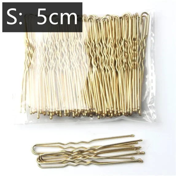 50 stks/zak Vrouwen U-vormige Metalen Haarspelden Legering Meisjes Zwaaide Clips Bruids Haarspelden Hoofddeksels Haaraccessoires 5/6/7 cm