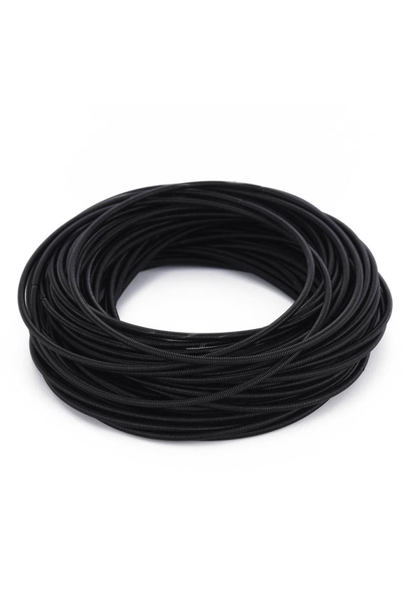 50 strand Spring Bracelets Minimalist Bracelets Steel French Wire Gimp Wire for Stackable Wearing Black 12 Gauge 1.6~1.9mm Inner Diameter: 58.5mm