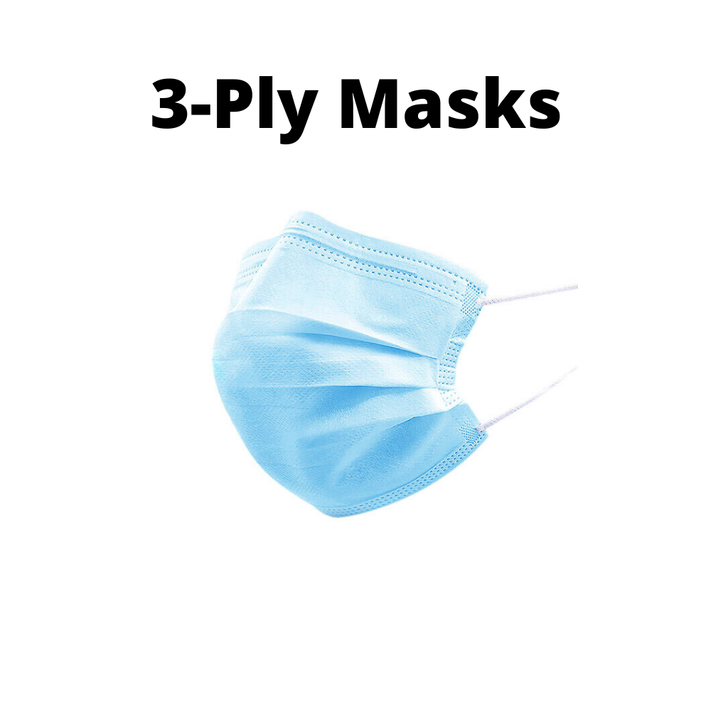 50 unit Disposable Face Masks 3 Ply Non-Woven Fabric Soft & Comfortable Safety Filter Cover Guard against Dust, Pollen, in stock usa