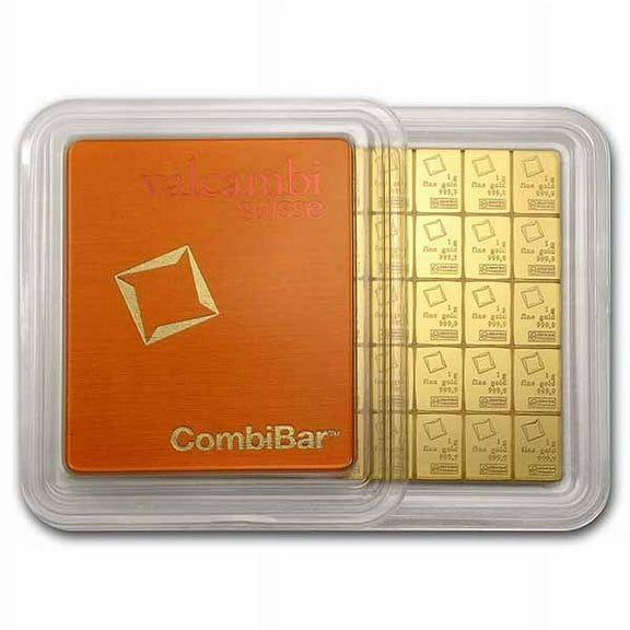 50 x 1 gram Gold Valcambi CombiBar (In Assay)