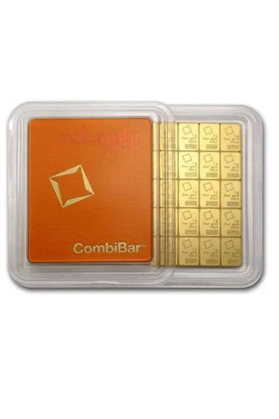 50 x 1 gram Gold Valcambi CombiBar (In Assay)
