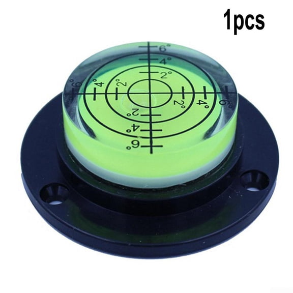 50 x 12mm Spirit Level Bubble Black Angle Clear Mini Round Leveller Bullseye
