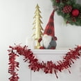 thumbnail image 1 of 50' x 4" Red Wide Cut Christmas Tinsel Garland - Unlit, 1 of 1