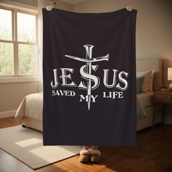50" x 60" Christian Cross Blanket Jesus Faith Decor Throw Blanket Religious Gifts for Women Men Couch Bedding Warm Soft Lightweight Flannel Blanket for Kids Adult