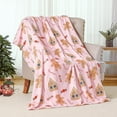thumbnail image 1 of 50 x 60 Inches Pink Gingerbread Christmas Throw Blanket Cute Soft Warm Lightweight Blanket for Sofa Bed Gift Decor, 1 of 6