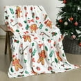 thumbnail image 1 of 50 x 60 Inches Red Gingerbread Christmas Throw Blanket Cute Soft Warm Lightweight Blanket for Sofa Bed Gift Decor, 1 of 6