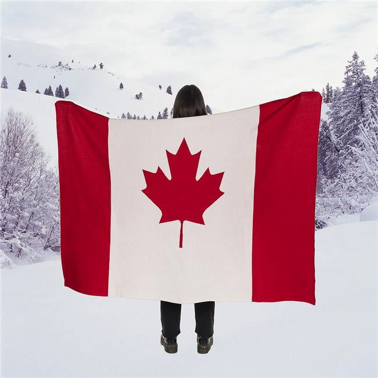 50 X 60 In Canada Flag Throw Red Ivory Walmart 50-x-60-in-canada-flag-throw-red-ivory-walmart