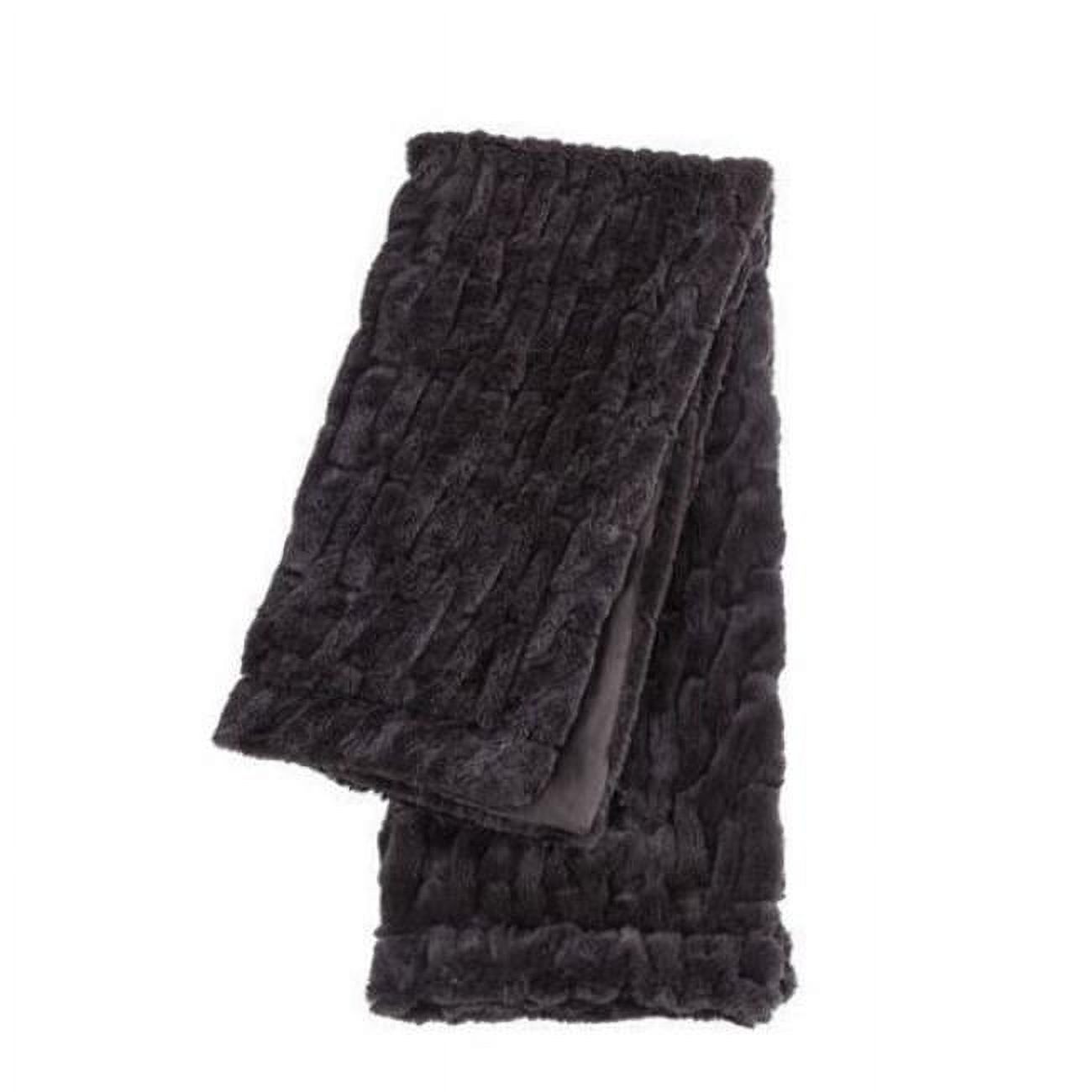 50 x 60 in. Chocolate Faux Fur Throw