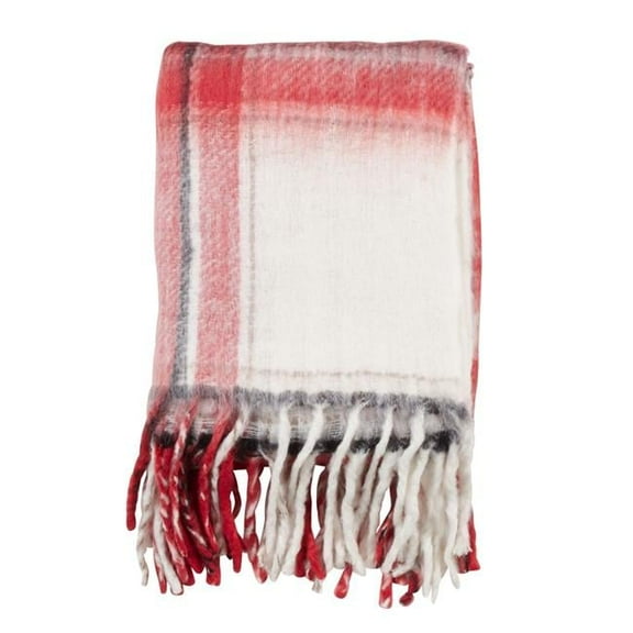50 x 60 in. Plaid Design Throw Blanket, Red
