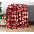 thumbnail image 1 of 50 x 60 inch Elegant Comfort Luxury Velvet Super Soft Christmas Prints Fleece Blanket-Holiday Theme Home Décor Fuzzy Warm and Cozy Throws for Winter Bedding, Couch and Gift, 1 of 5