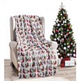 thumbnail image 1 of 50 x 60 inch Elegant Comfort Luxury Velvet Super Soft Christmas Prints Fleece Blanket-Holiday Theme Home Décor Fuzzy Warm and Cozy Throws for Winter Bedding, Couch and Gift, 1 of 3