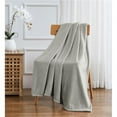 thumbnail image 1 of 50 x 70 in. Morgan Solid Matte Fleece Throw, Grey, 1 of 1