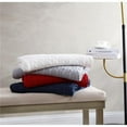 thumbnail image 1 of 50 x 70 in. Oak 100 Percent Cotton Cable Knitted Throw, Navy, 1 of 1