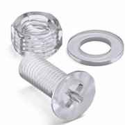 50x Clear Acrylic Countersunk Screws M5 x 10 mm + Nuts & Washers