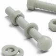 thumbnail image 1 of 50 x Glass Filled Reinforced, Super Nylon Hex Head, M6 x 50mm, Machine Screws, Plastic Nuts and Bolts, Washers, (15/64 x 1 37/64 in), 1 of 10