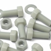 50 x Glass Filled Reinforced, Super Nylon Hex Head, M8 x 20mm, Machine Screws, Plastic Nuts and Bolts, Washers, 5/16 x 25/32 in