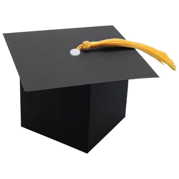 50 x Graduation cap shaped boxes-Black