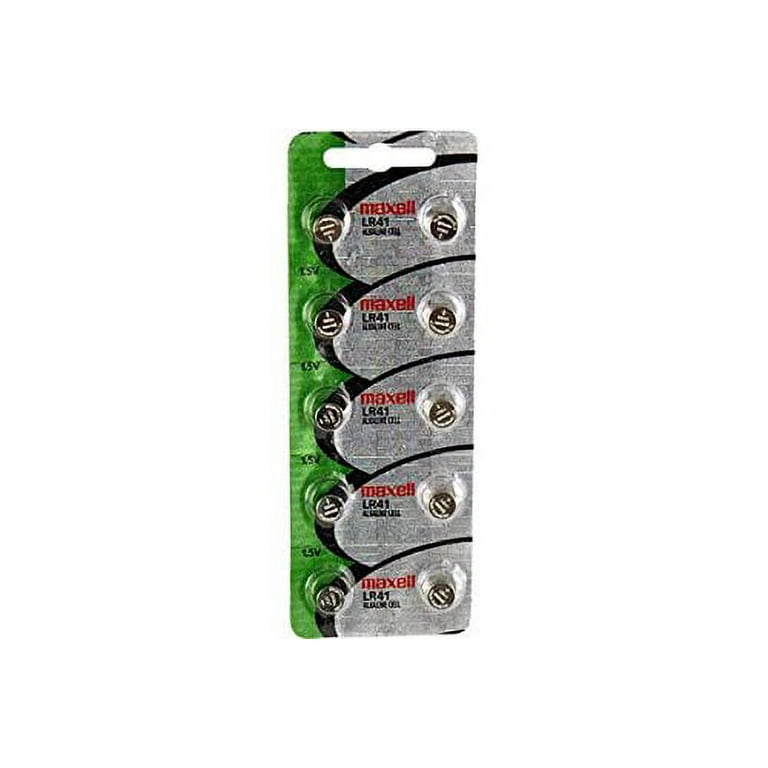 50 x LR41 / AG3 Maxell Alkaline Button Batteries 