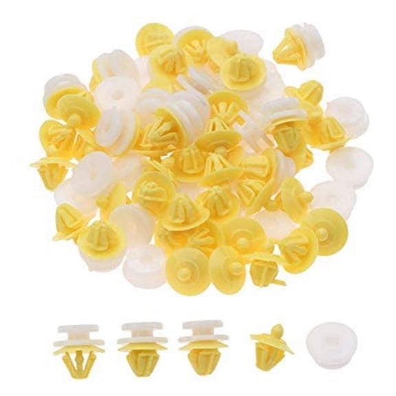 50 x Retainer Clips-Yellow