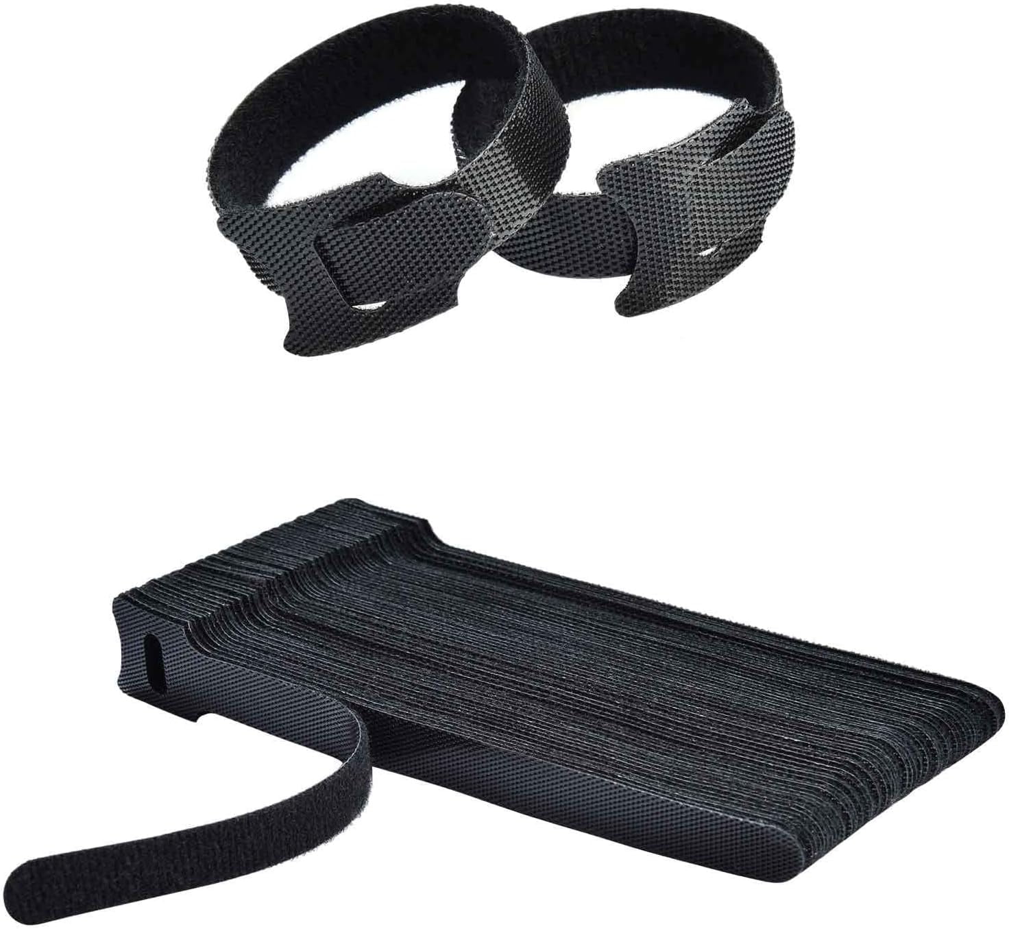 50 X Reusable Cable Ties Black 150 X 12 Mm Adjustable Releasable Hook 50 x reusable cable ties black 150 x 12 mm adjustable releasable hook
